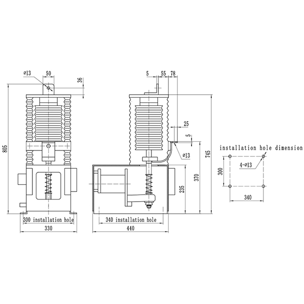 JCZ1-40.5kV 250A Vacuum Contactor