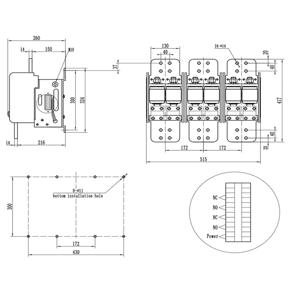 ZYVC611 1500V 2000A Vacuum Contactor