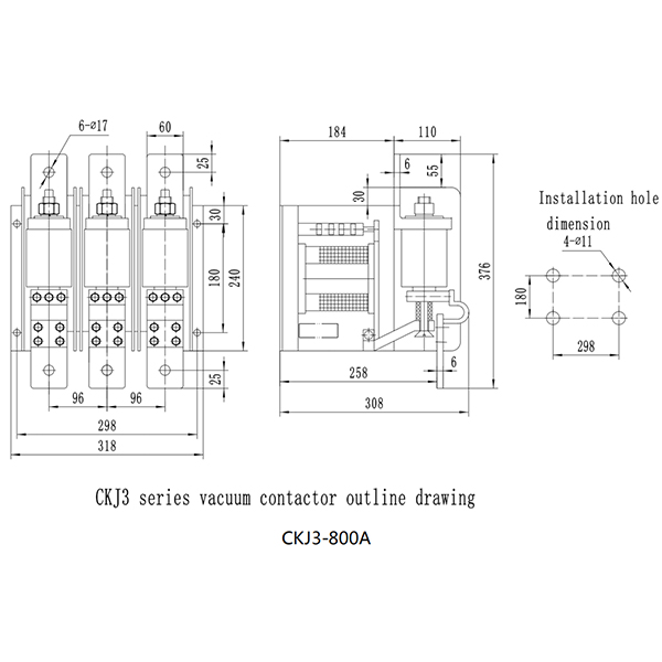 CKJ3-800A 1140V Vacuum Contactor