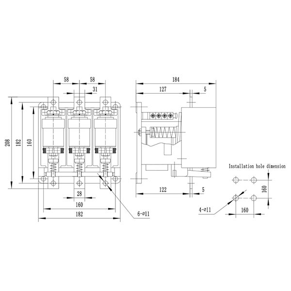 CKJ5-250A 1140V Vacuum Contactor